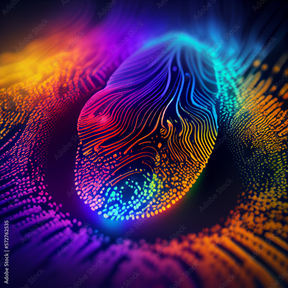 Aufkleber beautiful abstract fingerprint on a bright bokeh background.