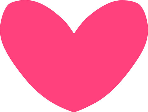 Colorful pink simple heart shape 