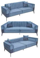 Sofa for office or home. Isolated from the background. In different angles. Interior element
