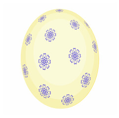 osterei mit blauem floralem dekor
