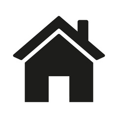 Home flat icon on white background.
