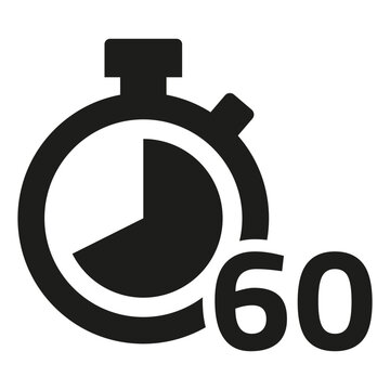 Stopwatch time sign icon on white background.