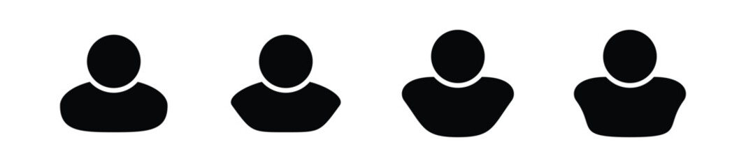 Set user avatar icon. Vector user icon. User profile login. Vector illustration