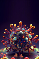 Ai illustration of a virus forming