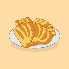 Fried banana, indonesian traditional food and cake