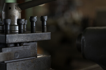 Parts processing work with a lathe