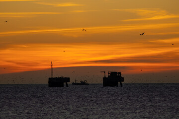 Obraz premium Spectacular sunrise on the Costa del Sol. Malaga. Spain.