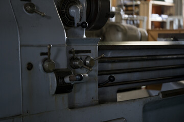 Fototapeta premium Parts processing work with a lathe