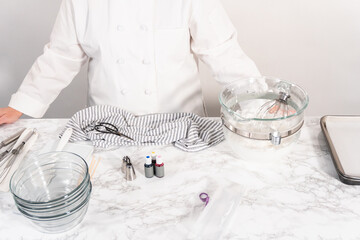 Unicorn meringue cookies