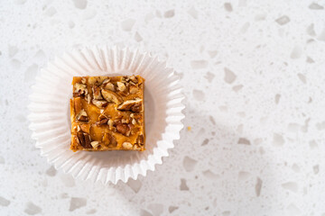 Pumpkin spice fudge with pecans