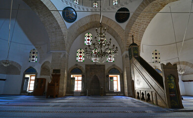 Naklejka premium Tekeli Mehmet Pasha Mosque, located in Antalya, Turkey, was built in the 17th century.