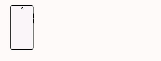 mobile phone device icon simple illustration with space to write text