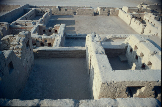 A view of Tambo Colorado which is a well-preserved adobe complex built by Incas, in Paracas, Peru.