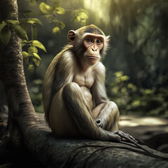 Affe im Jungle (erstellt durch KI-Tool)