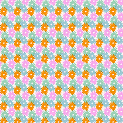 colorful seamless background with flowers