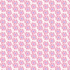 seamless pattern with pink flowers