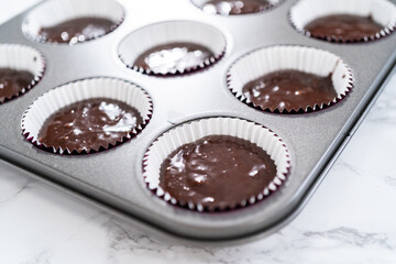 Chocolate ganache cupcake