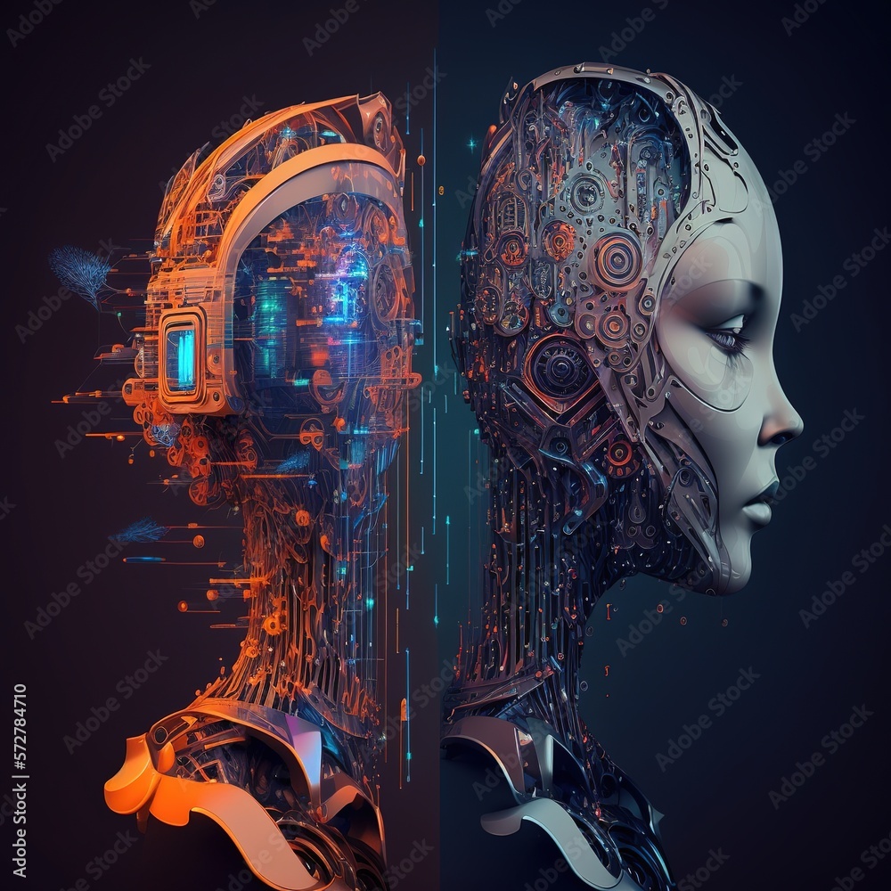 Poster artificial intelligence machine learning from big data, internet of things. modern computer technolo