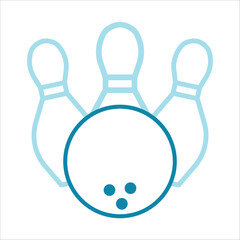 bowling icon vector design template