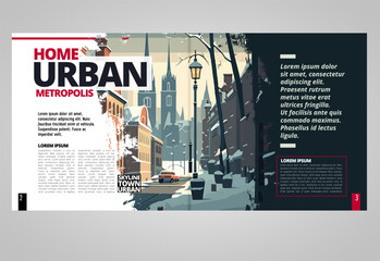 Printing travel magazine, brochure layout easy to editable, vector illustration