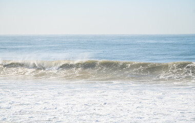 Wave curling and starting to crash, Pacific Ocean