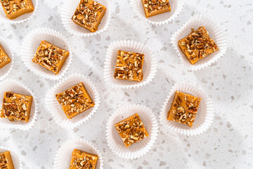Pumpkin spice fudge with pecans