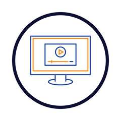video, computer, monitor, laptop, computer video player icon