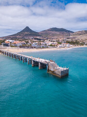 Porto Santo island old pier, located at vila baleira. This pier was used by old boats called...
