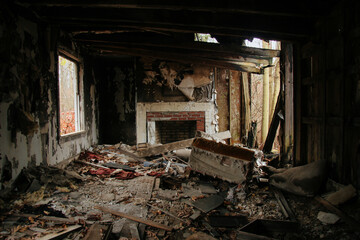 Burnt Out Abandoned Home