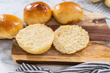 Baking brioche buns
