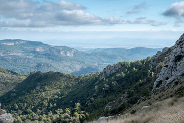 Fototapeta na wymiar Look to the city of Palma from the mountains