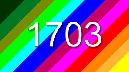 1703 colorful rainbow background year number