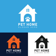 pet house logo design vector