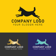 Modern and creative dog logo vector design