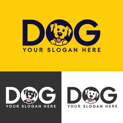 Modern and creative dog logo vector design