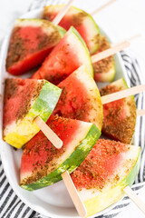 Chili lime watermelon pops
