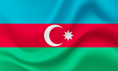 Azerbaijan flag. Symbol of Azerbaijan. Vector flag. Colors and proportion correctly. Azerbaijan background, symbol, icon