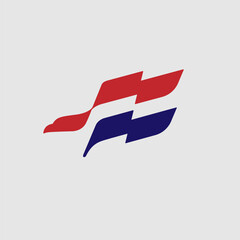 f falcon flag minimalist logo design