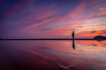 Fototapeta premium sunset on the beach