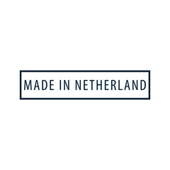 Made in Netherlands stamp icon vector logo design template