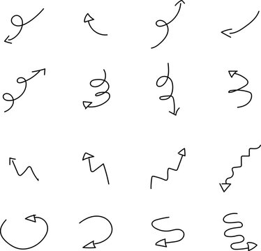 Vector doddle arrows hand drawn