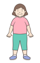 太っている中年女性、おばさん