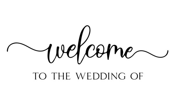 Welcome To Our Beginning Svg, Hand Lettered Cursive Text, Wedding Sign, Wedding Template, Welcome To Our Wedding Svg, Svg Files for Cricut