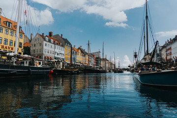 The boat docks in Amsterdam, Neatherlands
