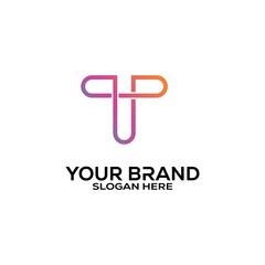 Letter T logo icon design template elements