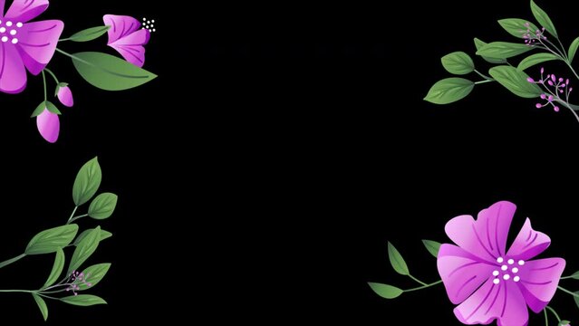 flower Floral frame Background transparent background with an alpha channel.