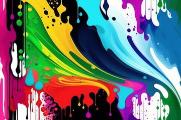 Beautiful acrylic color abstract background . Abstract colorful liquid water splash and bubbles background
