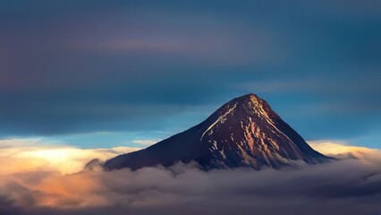 Fototapeta premium mountain top above the clouds