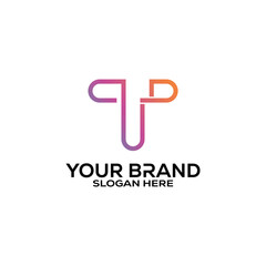 Letter T logo icon design template elements