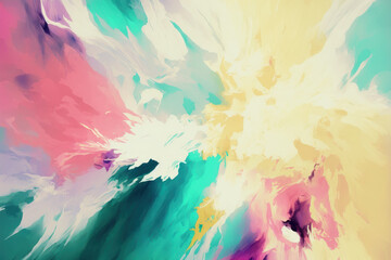 Fototapeta na wymiar Abstract multicolor liquid effect style background. Generative ai.